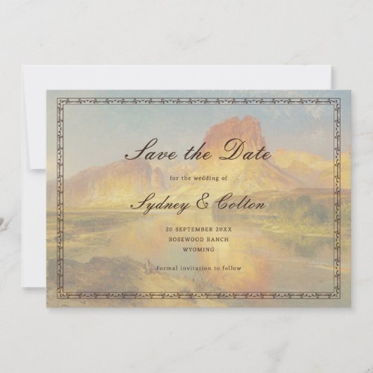 Romantic Western Ranch Wedding Save The Date (Devant)