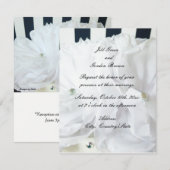 Romantic White Floral Wedding Invitation Kaart (Voorkant / Achterkant)