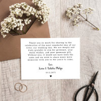 Romantic White Heart Foto Small Weddenschap Bedank