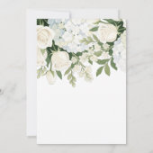 Romantic White Hydrangea Rose Elegant Wedding Kaart (Achterkant)