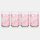 Romantic white pink yellow summer rose floral blikvorm glas (Voorkant)
