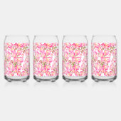 Romantic white pink yellow summer rose floral blikvorm glas (Links)