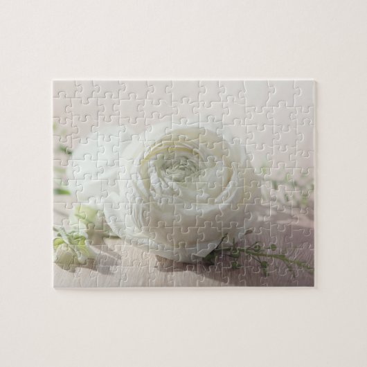 Romantic White Rose Legpuzzel (Horizontaal)