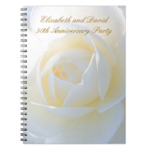 Romantic White Rose Party-planningsnotebook