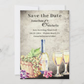 Romantic wijnbouw bruiloft save the date (Voorkant)