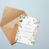 Romantic Wildflower Botanical Wedding Invitation