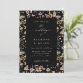 Romantic Wildflower Frame Wedding Invitation (Debout devant)