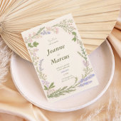 Romantic Wildflower Wreath Wedding Invitation