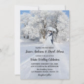 Romantic Winter Wonderland Weddenschap Kaart (Voorkant)