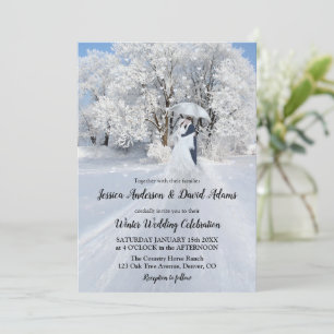 Romantic Winter Wonderland Weddenschap Kaart