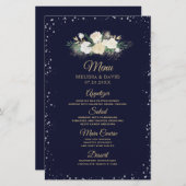 Romantic Winter Wonderland Wedding Menu (Voorkant / Achterkant)