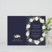 Romantic Winter Wonderland Wedding Programs (Staand voorkant)