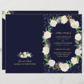 Romantic Winter Wonderland Wedding Programs (Voorkant / Achterkant)