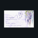 Romantic Wisteria Fairytale Mariage Mini carte RSV<br><div class="desc">Présentant notre captivante carte mini boîtier RSVP, avec le charme délicat des fleurs de lavande, le feuillage vert luxuriant et une silhouette de papillon pastel violet. Ce design enchanteur est le complément idéal pour les couples qui organisent des mariages de jardin de printemps enchanteurs, des fêtes fantaisistes sur le thème...</div>