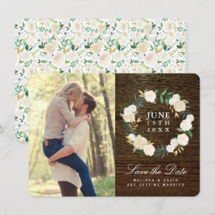 Romantic Woodland Foto Save the Date Kaart