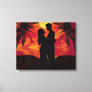 Romantic Wrapped Canvas Afdruk