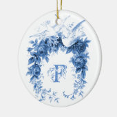 Romantic Wreath・Doves Keramisch Ornament (Links)