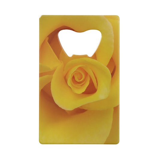 Romantic Yellow Rose Petals Kredietkaart Flessenopener (Voorkant)