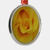 Romantic Yellow Rose Petals Metalen Ornament (Rechts)
