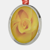 Romantic Yellow Rose Petals Metalen Ornament (Links)
