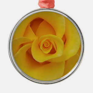 Romantic Yellow Rose Petals Metalen Ornament