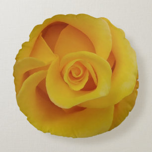 Romantic Yellow Rose Petals Rond Kussen