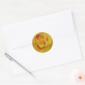 Romantic Yellow Rose Petals Ronde Sticker (Envelop)