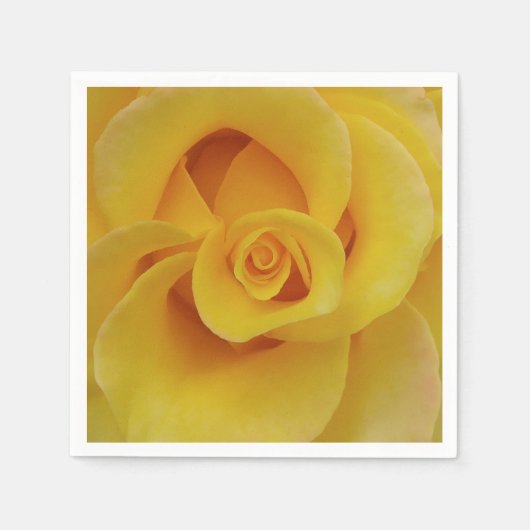 Romantic Yellow Rose Petals Servetten (Voorkant)