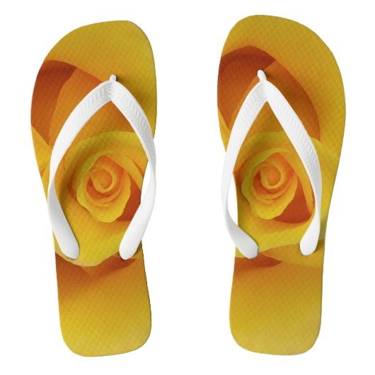Romantic Yellow Rose Petals Teenslippers (Voetbed)