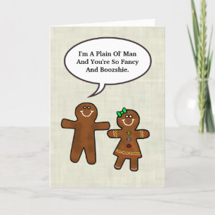 Romantic Yummy Gingerbrood Couple Card Kaart