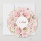 Romantic Zachte Rozen sparen de DatumKaart Save The Date (Achterkant)