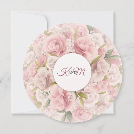 Romantic Zachte Rozen sparen de DatumKaart Save The Date (Achterkant)