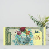 ROMANTİCA 3 MONOGRAM, blauw roze rood geel Aankondiging (Staand voorkant)