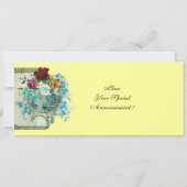 ROMANTİCA 3 MONOGRAM, blauw roze rood geel Aankondiging (Achterkant)