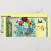 ROMANTİCA 3 MONOGRAM, blauw roze rood geel Aankondiging (Voorkant / Achterkant)