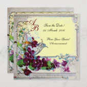 ROMANTICA  4 MONOGRAM ,Geel Kaart (Voorkant / Achterkant)