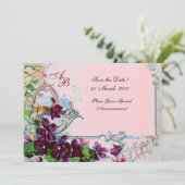 ROMANTICA  4 MONOGRAM ,Roze Kaart (Staand voorkant)
