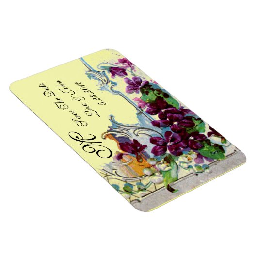 ROMANTİCA 4 MONOGRAM, sparen de Datum, groen, geel Magneet (Rechterzijde)