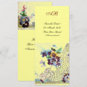 ROMANTİCA Bleu Jaune Programme de Mariage Floral (Devant / Derrière)