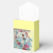 ROMANTICA ELEGANTE BRUILOFT ROZE PARELTJE MONOGRAM BEDANKDOOSJES (Geopend)