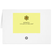 ROMANTICA, JAUNE BLEU ROSE BLEU FLORAL AVEC DOVE (Dos Horizontal)