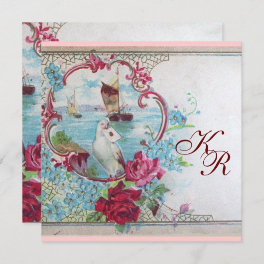 ROMANTİCA MONOGRAM AANKONDIGING (Voorkant / Achterkant)