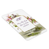 ROMANTİCA MONOGRAM/CYCLAMENS, sparen de Datum, Wit Magneet (Rechterzijde)