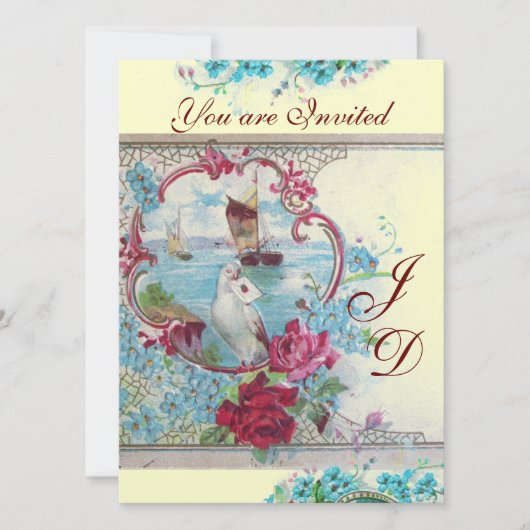 ROMANTİCA MONOGRAM Gold metallic papier Kaart (Voorkant)