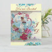 ROMANTİCA MONOGRAM Gold metallic papier Kaart (Staand voorkant)