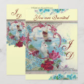 ROMANTİCA MONOGRAM Gold metallic papier Kaart (Voorkant / Achterkant)