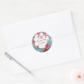 ROMANTICA MONOGRAM, sparen de Datum, wit Ronde Sticker (Envelop)