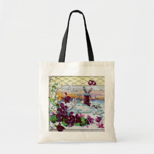 ROMANTICA Pansies, Violets, Winter Floral Tote Bag