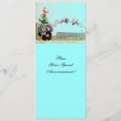 ROMANTİCA Pink Blue Floral Wedding Programme (Dos)