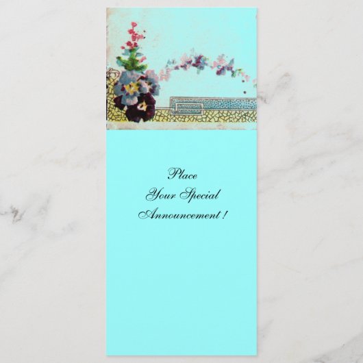 ROMANTİCA Pink Blue Floral Wedding Programme Programma (Achterkant)